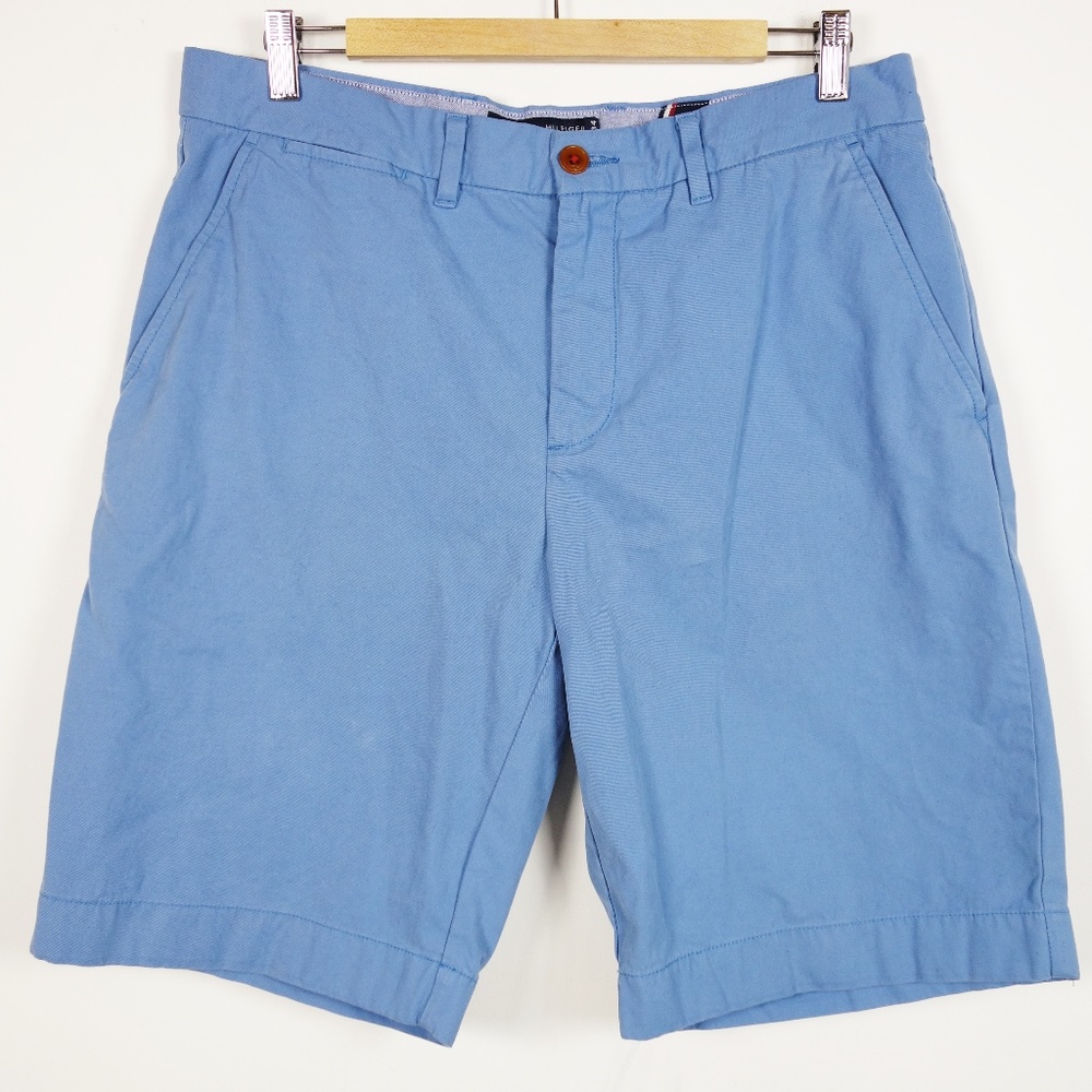 Tommy Hilfiger Blue Cotton Chino Shorts 34 Men's